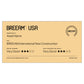 BREEAM USA New Construction 3 Star certification plaque in Richlite Gold/Black, large size
