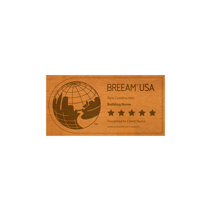 BREEAM Certified Plaque | Mahogany