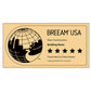 BREEAM Certified Plaque | Richlite | Black Text on Gold