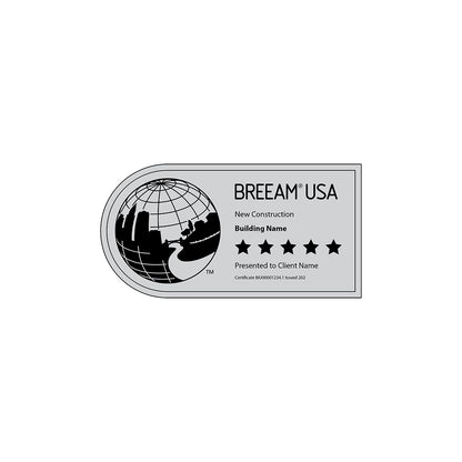 BREEAM Certified Curved Plaque | Richlite | Black Text on Silver